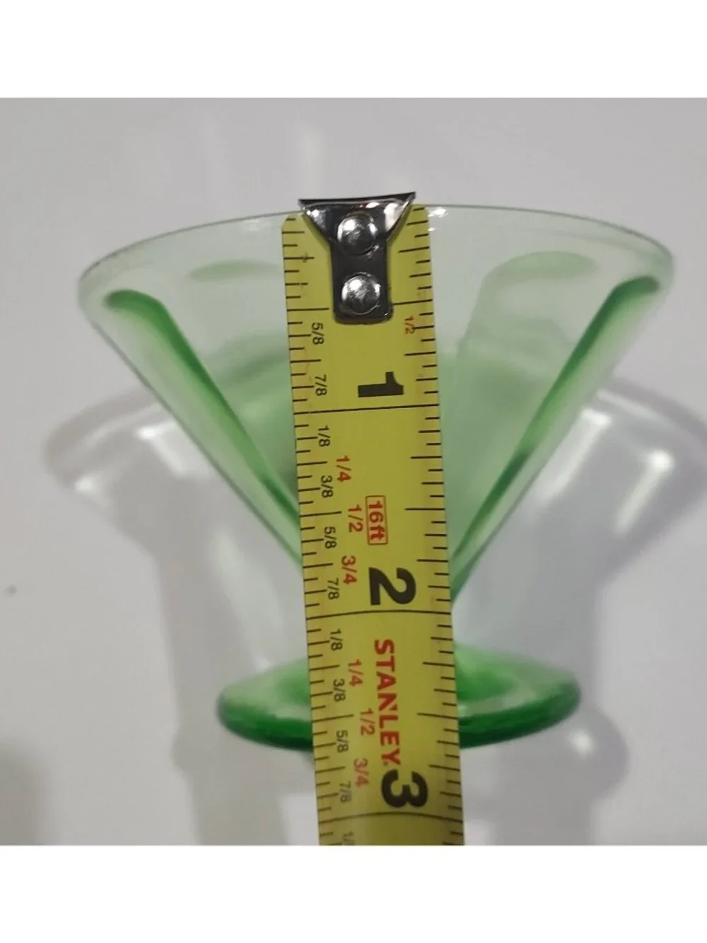 Federal Glass Company Pudding Custard Sherbet 2 Cups Glowy Depression Green - Picture 11 of 16